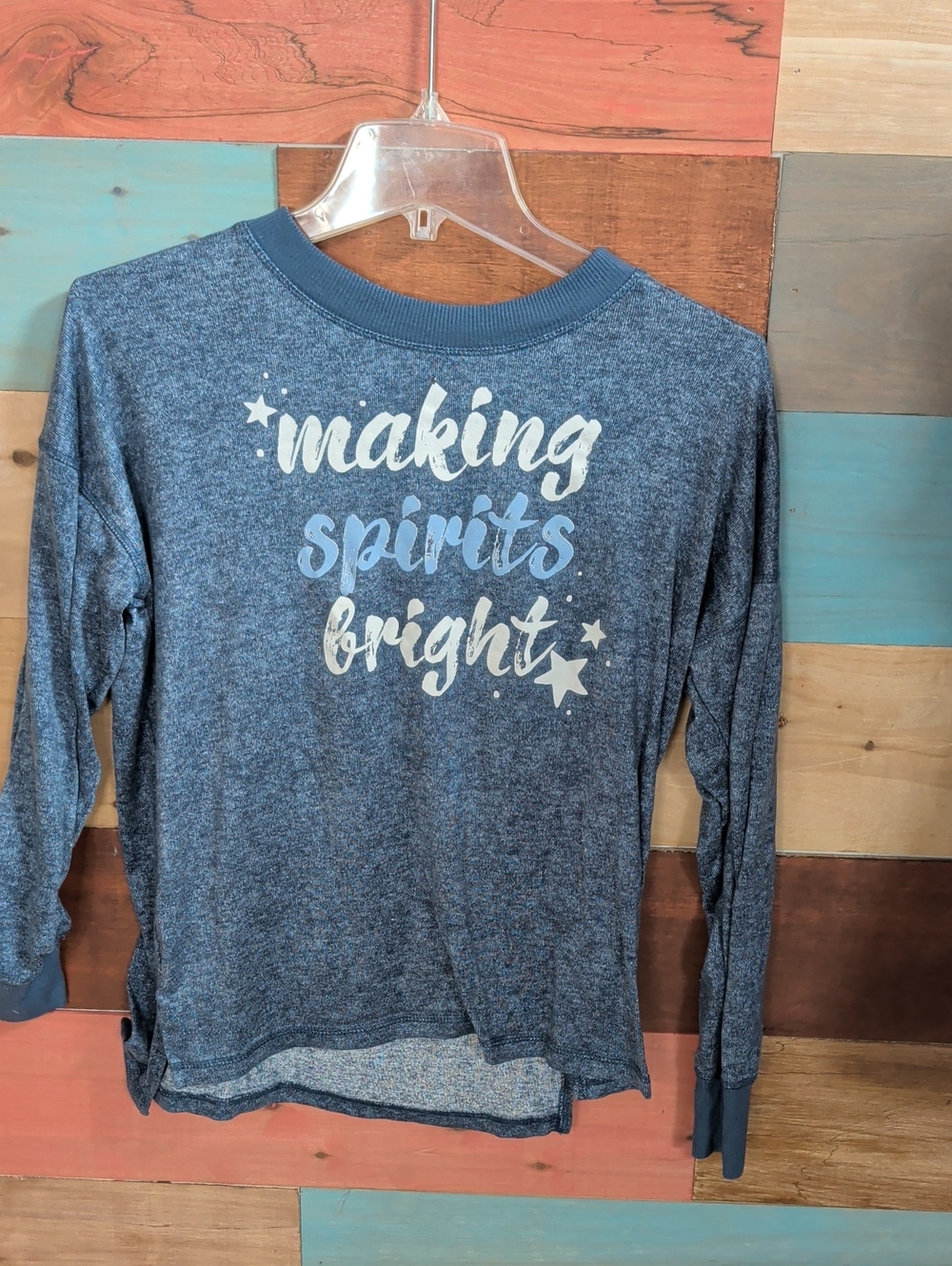 Making Spirits Bright Kids Long-Sleeve Tee - Blue